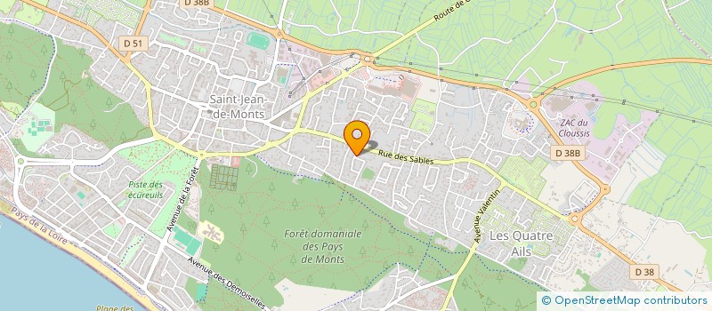 localisation de l'entreprise MONSIEUR MARVIN RYBKY  SAINT-JEAN-DE-MONTS