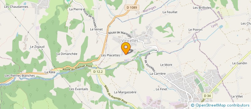 localisation de l'entreprise MONSIEUR MARVYN COTTIER  VIRICELLES