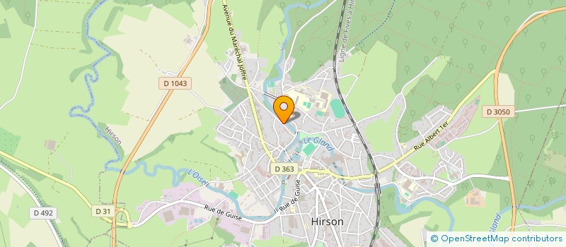 localisation de l'entreprise MONSIEUR MARVYNE GORGUET  HIRSON