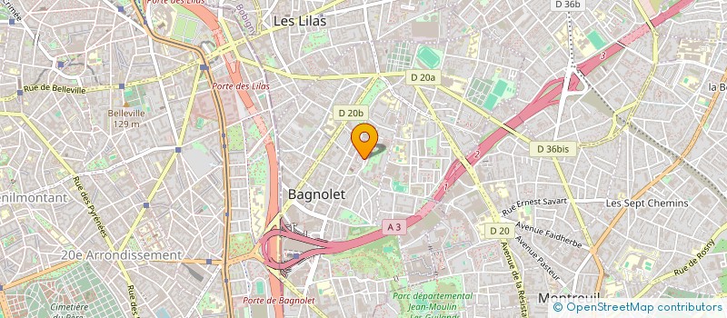localisation de l'entreprise MONSIEUR MARWIN BOULANGER à BAGNOLET