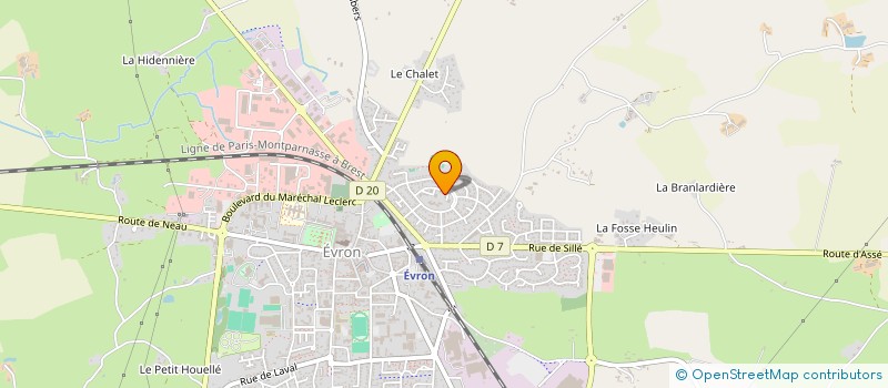 localisation de l'entreprise MONSIEUR MARWIN DEVINEAU  EVRON