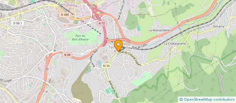 localisation de l'entreprise MONSIEUR MASOOD AZIZI  SAINT-ETIENNE