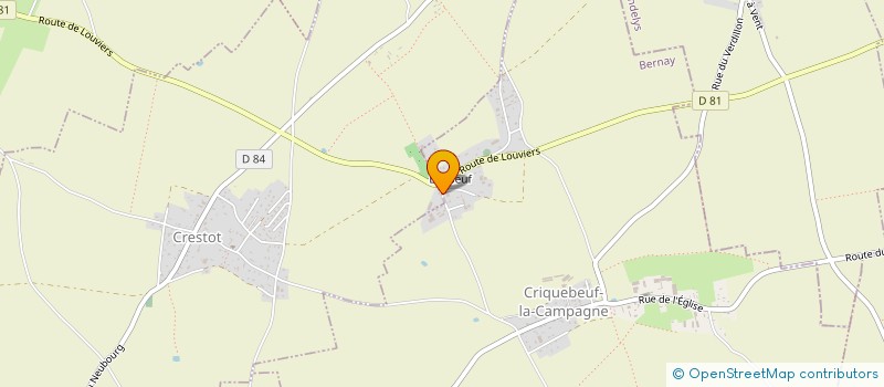 localisation de l'entreprise MONSIEUR MASSINISSA BENAMER  CRIQUEBEUF-LA-CAMPAGNE