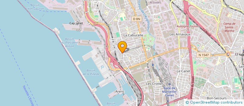 localisation de l'entreprise MONSIEUR MASSINISSA BOUHATTA  MARSEILLE