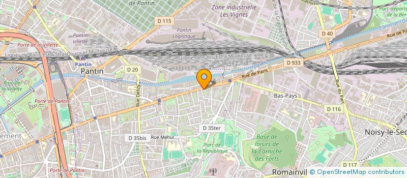 localisation de l'entreprise MONSIEUR MASSINISSA TESBIA  PANTIN