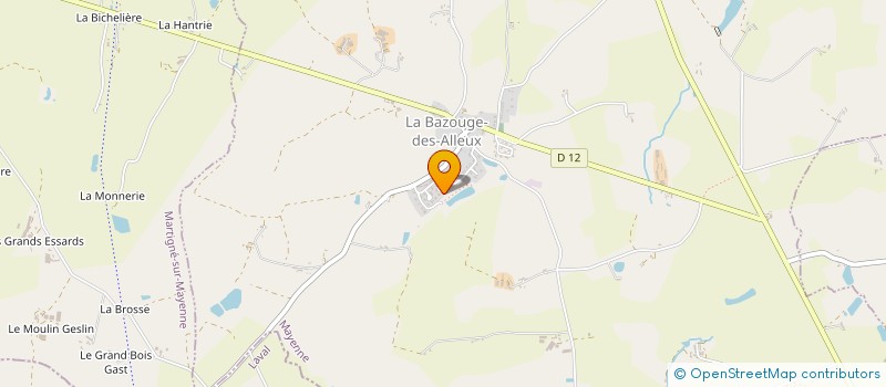 localisation de l'entreprise MONSIEUR MATHEO DURAND  LA BAZOUGE-DES-ALLEUX