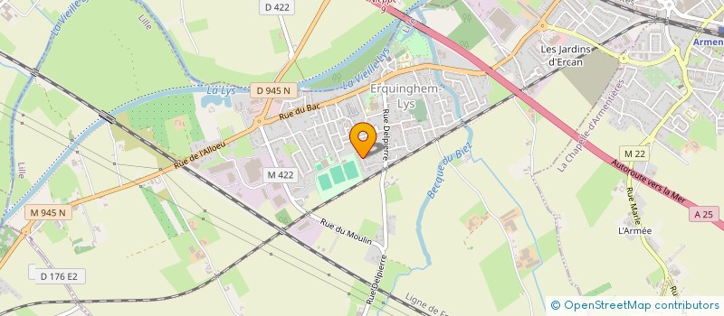 localisation de l'entreprise MONSIEUR MATHEO DUVINAGE  ERQUINGHEM-LYS