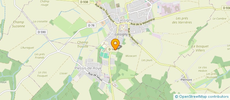 localisation de l'entreprise MONSIEUR MATHEO SAVIGNI  LASSIGNY