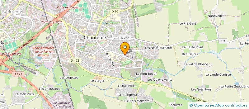 localisation de l'entreprise MONSIEUR MATHEW AGBOR  CHANTEPIE