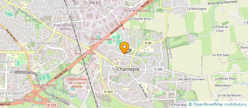 localisation de l'entreprise MONSIEUR MATHIAS AUCOUTURIER  CHANTEPIE