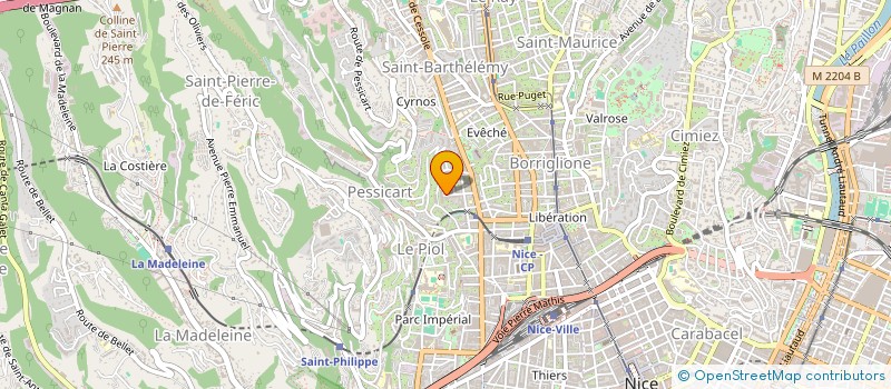 localisation de l'entreprise MONSIEUR MATHIAS BONINO  NICE