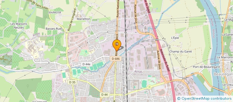 localisation de l'entreprise MONSIEUR MATHIAS CHAMONAZ  ARNAS