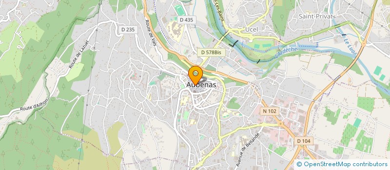 localisation de l'entreprise MONSIEUR MATHIAS CHARBONNIER à AUBENAS