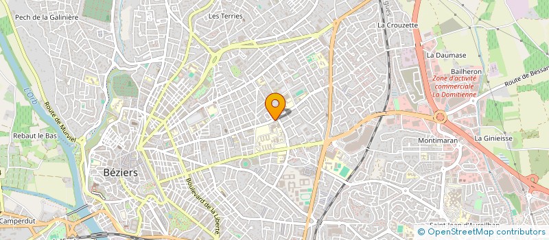localisation de l'entreprise MONSIEUR MATHIAS CHARLES  BEZIERS