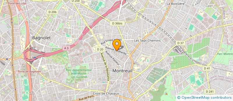 localisation de l'entreprise MONSIEUR MATHIAS DAVRIL  MONTREUIL