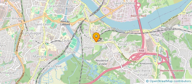 localisation de l'entreprise MONSIEUR MATHIAS MARTIN  BAYONNE