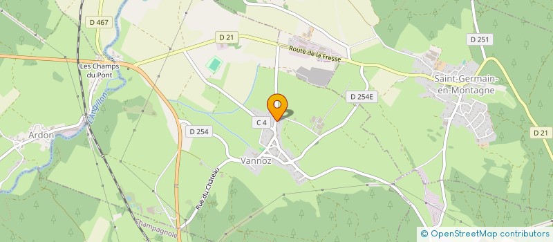 localisation de l'entreprise MONSIEUR MATHIAS MENETRIER  VANNOZ