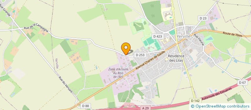 localisation de l'entreprise MONSIEUR MATHIAS MONNIER  YERVILLE