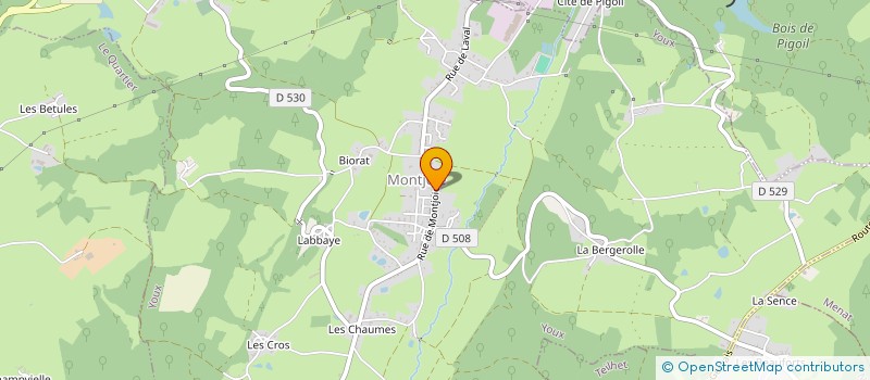 localisation de l'entreprise MONSIEUR MATHIAS MONTZIEUX  YOUX