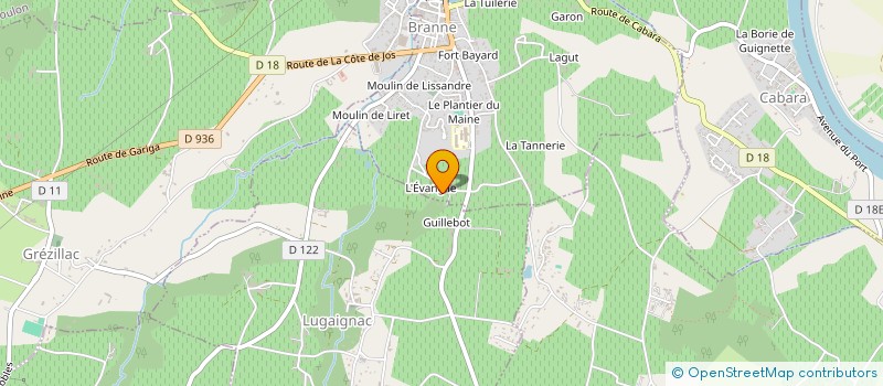 localisation de l'entreprise MONSIEUR MATHIAS NEBREDA  BRANNE