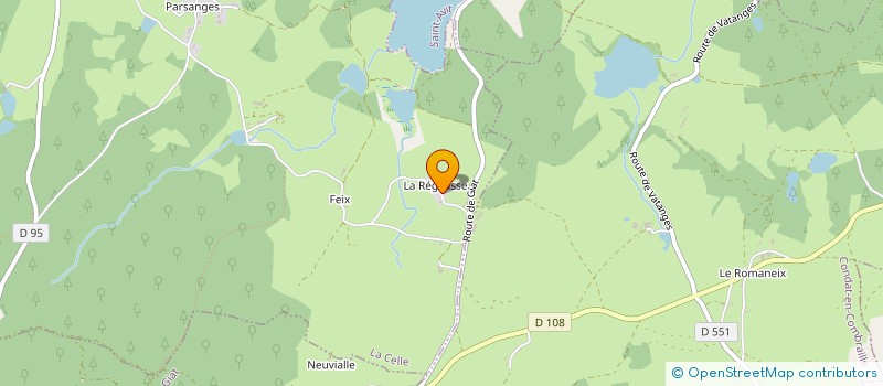 localisation de l'entreprise MONSIEUR MATHIAS OSSERE  LA CELLE