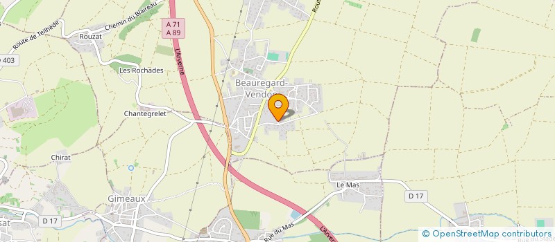 localisation de l'entreprise MONSIEUR MATHIAS PEREZ  BEAUREGARD-VENDON