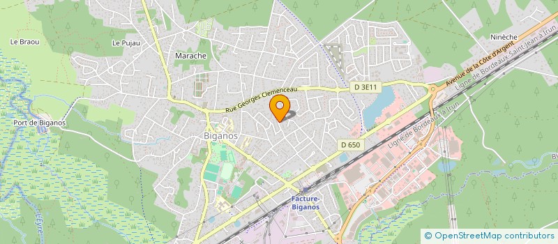 localisation de l'entreprise MONSIEUR MATHIAS PINO  BIGANOS