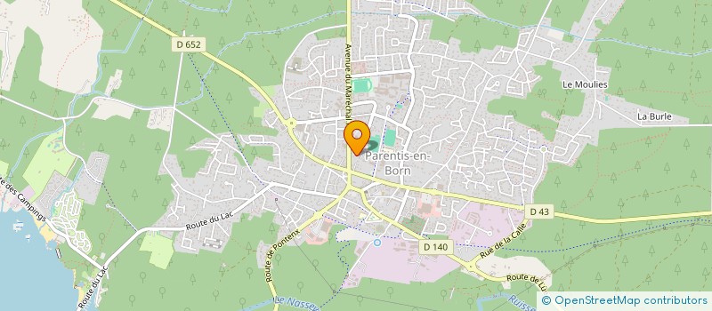 localisation de l'entreprise MONSIEUR MATHIAS POIREL  PARENTIS-EN-BORN