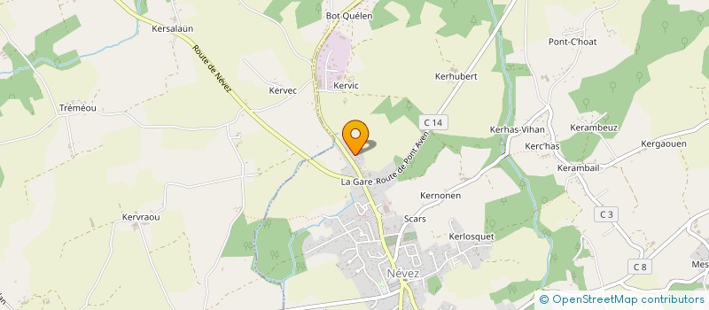 localisation de l'entreprise MONSIEUR MATHIAS PONTREAU  NEVEZ