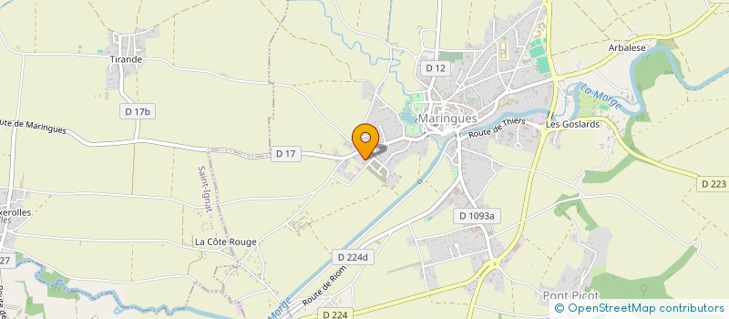 localisation de l'entreprise MONSIEUR MATHIAS ROCHE  MARINGUES