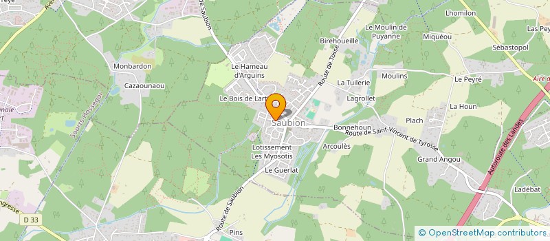 localisation de l'entreprise MONSIEUR MATHIAS ROGER  SAUBION