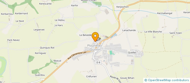 localisation de l'entreprise MONSIEUR MATHIAS ROUSSEAU  PLOUNEVEZ-QUINTIN