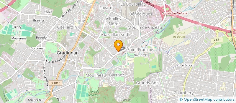 localisation de l'entreprise MONSIEUR MATHIAS RUGET  GRADIGNAN