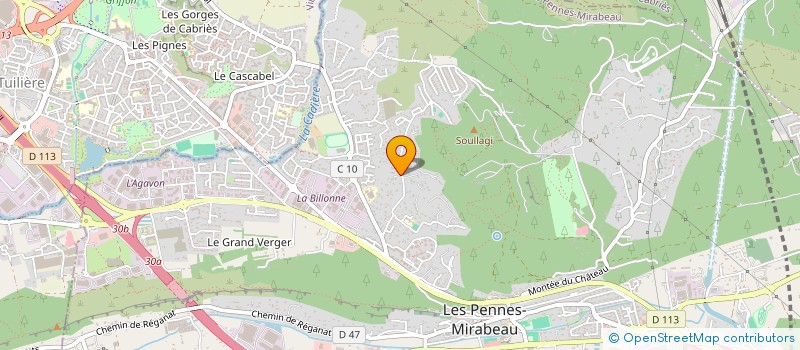 localisation de l'entreprise MONSIEUR MATHIAS SAINGEON  LES PENNES-MIRABEAU