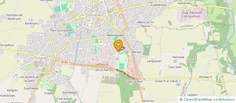 localisation de l'entreprise MONSIEUR MATHIEU ABIVEN  LESNEVEN