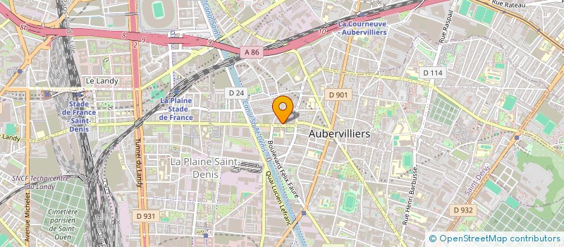 localisation de l'entreprise MONSIEUR MATHIEU ADELO  AUBERVILLIERS