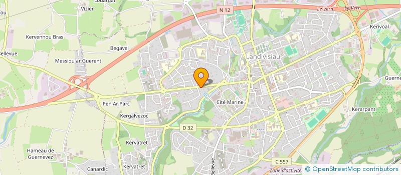 localisation de l'entreprise MONSIEUR MATHIEU ALAINMAT  LANDIVISIAU