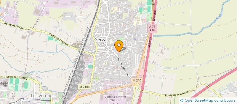 localisation de l'entreprise MONSIEUR MATHIEU ALBERT  GERZAT