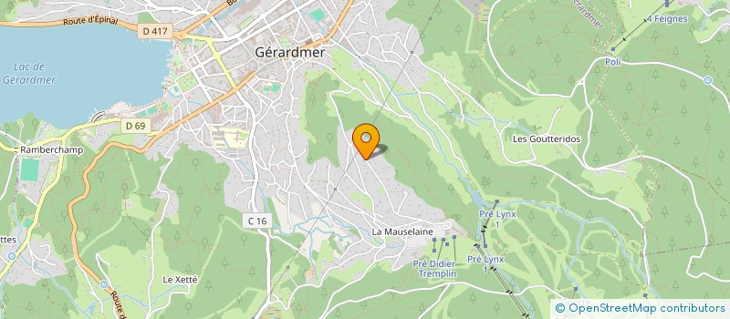 localisation de l'entreprise MONSIEUR MATHIEU BADONNEL  GERARDMER