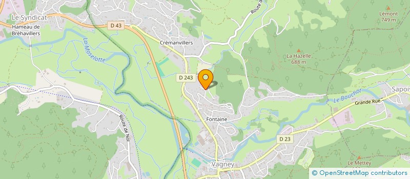 localisation de l'entreprise MONSIEUR MATHIEU BALAY  VAGNEY