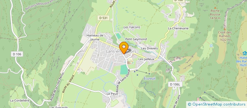 localisation de l'entreprise MONSIEUR MATHIEU BARRAGE  LANS-EN-VERCORS