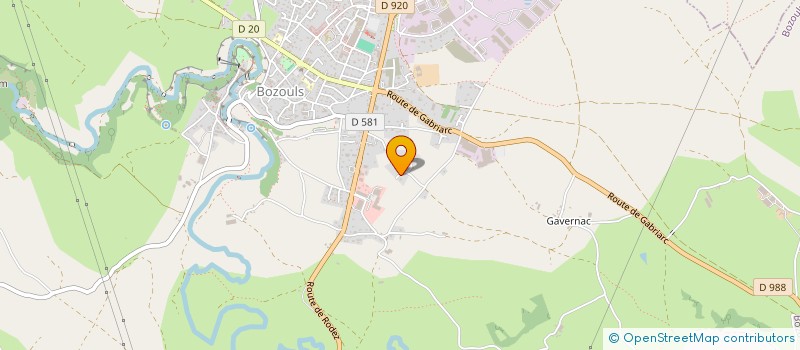 localisation de l'entreprise MONSIEUR MATHIEU BARRAUD  BOZOULS