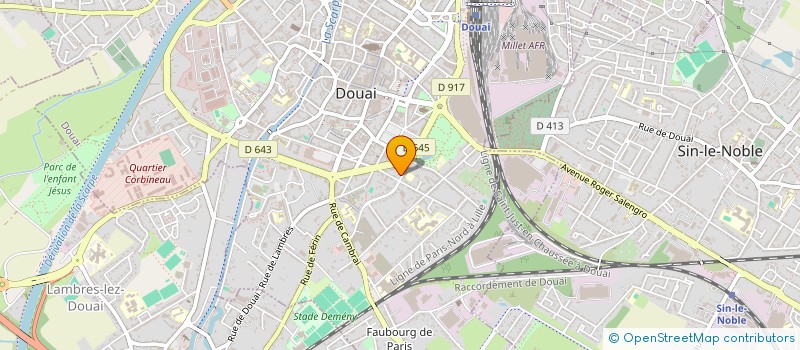 localisation de l'entreprise MONSIEUR MATHIEU BAUVOIS à DOUAI