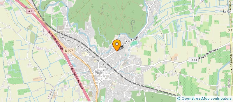 localisation de l'entreprise MONSIEUR MATHIEU BEAUDRILLARD  PIOLENC