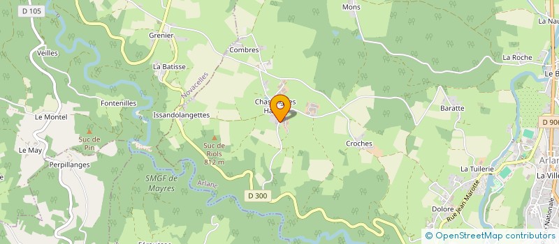 localisation de l'entreprise MONSIEUR MATHIEU BEAUFOCHER  ARLANC