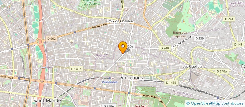 localisation de l'entreprise MONSIEUR MATHIEU BEAUFRERE à VINCENNES