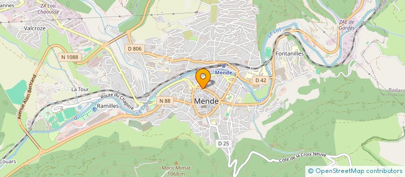 localisation de l'entreprise MONSIEUR MATHIEU BEAUMEVIEILLE  MENDE