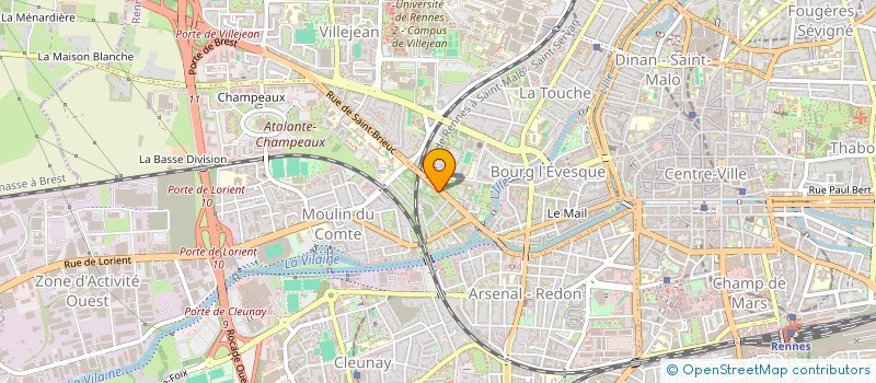 localisation de l'entreprise MONSIEUR MATHIEU BERCEGEAY  RENNES