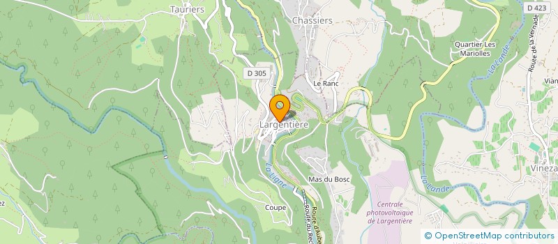 localisation de l'entreprise MONSIEUR MATHIEU BERIDOT à LARGENTIERE