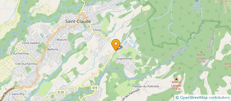 localisation de l'entreprise MONSIEUR MATHIEU BERLET à SAINT-CLAUDE